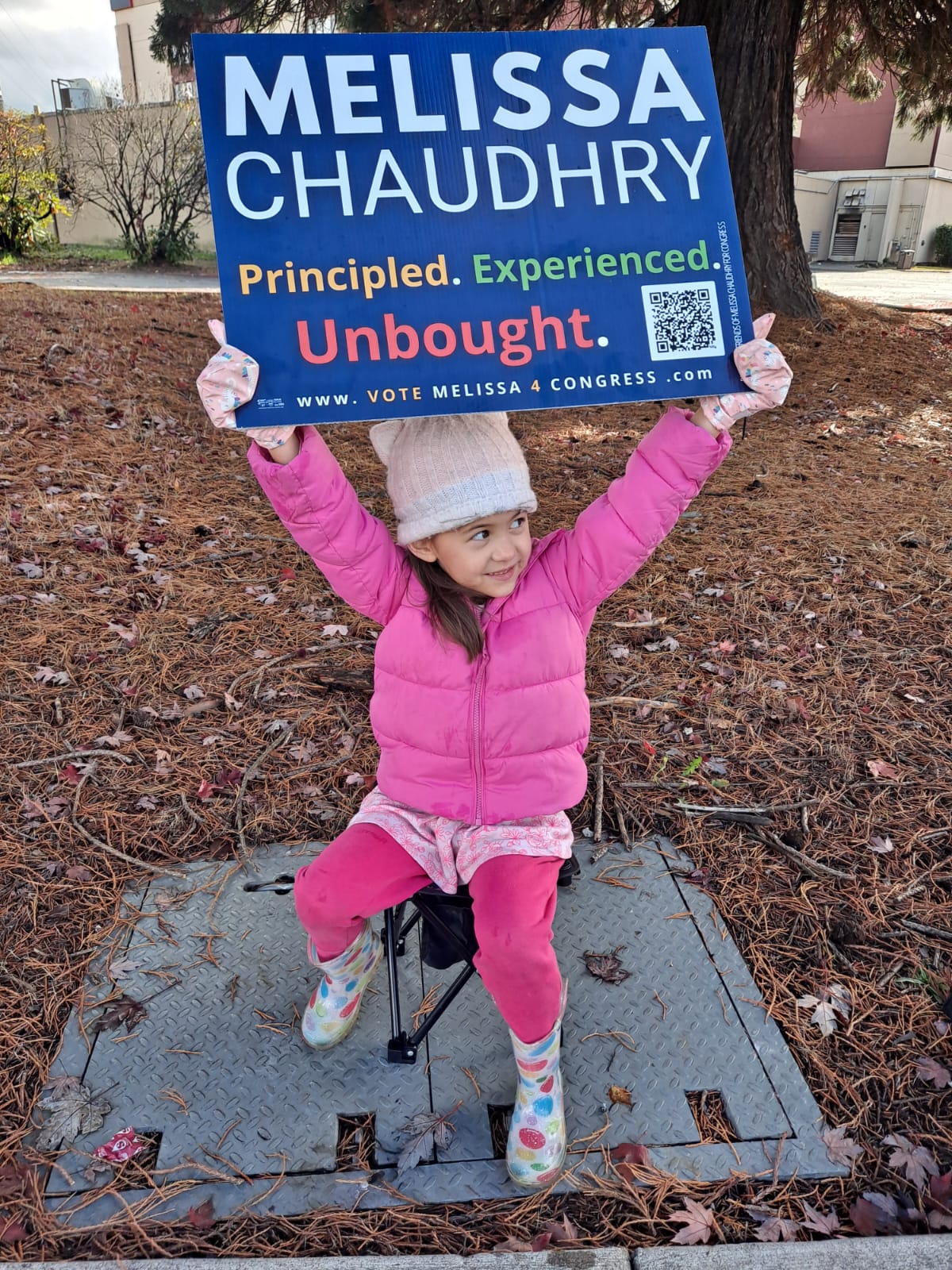 With a young supporter