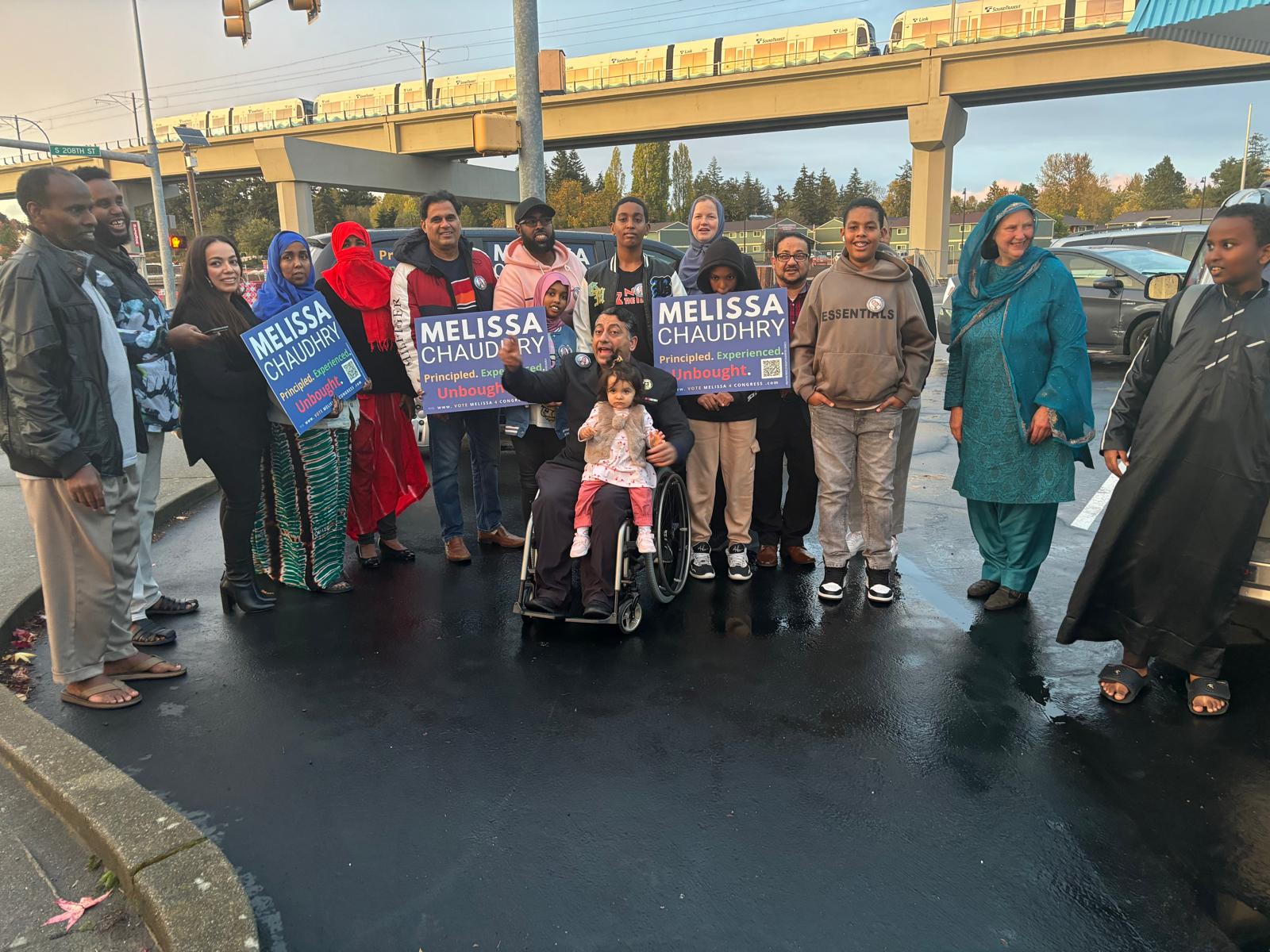 With the Somali community at a Link station