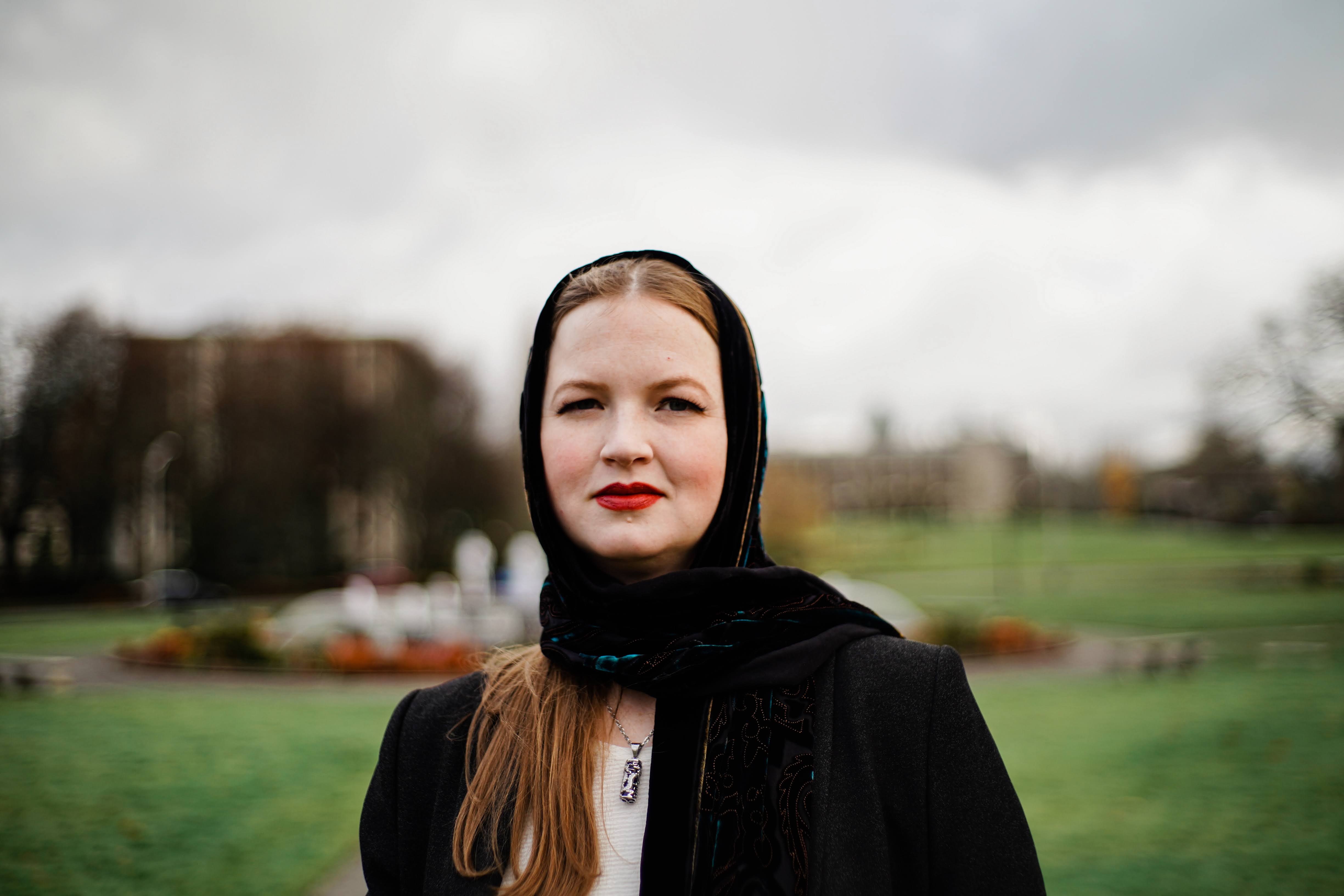 Melissa outside the Capitol on her wedding day